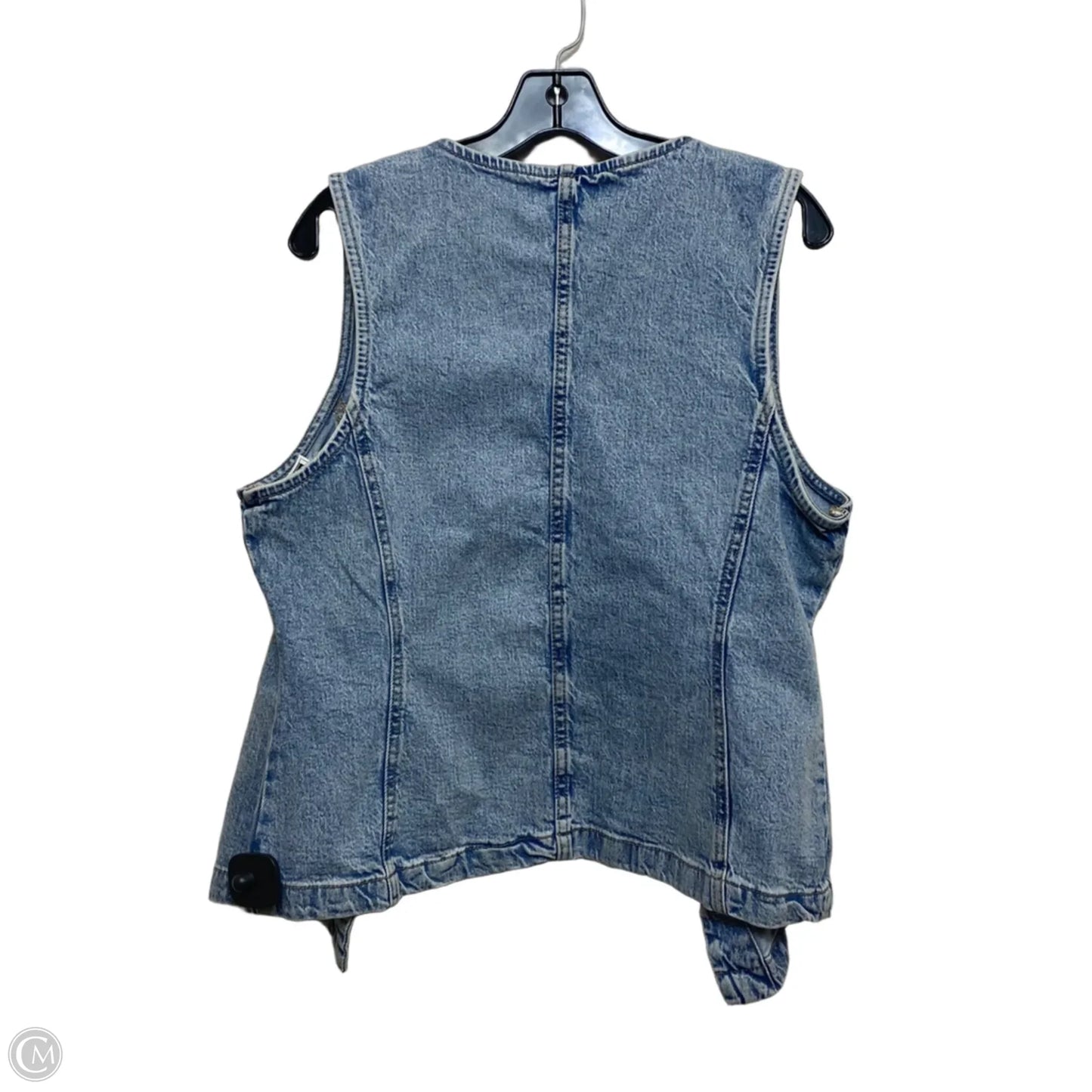 Top Sleeveless By Perfect Jeans In Blue Denim, Size: Xl