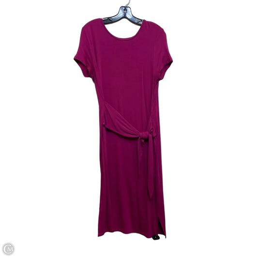 Dress Casual Midi By Time And Tru In Pink, Size: M
