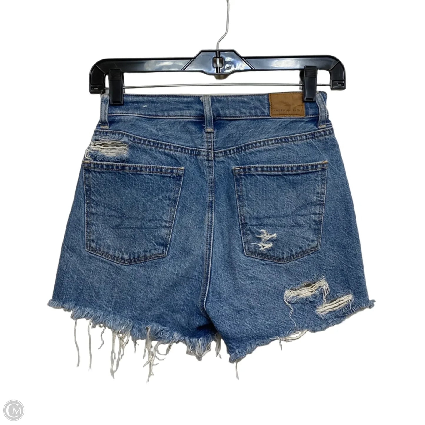 Shorts By American Eagle In Blue Denim, Size: Xxs