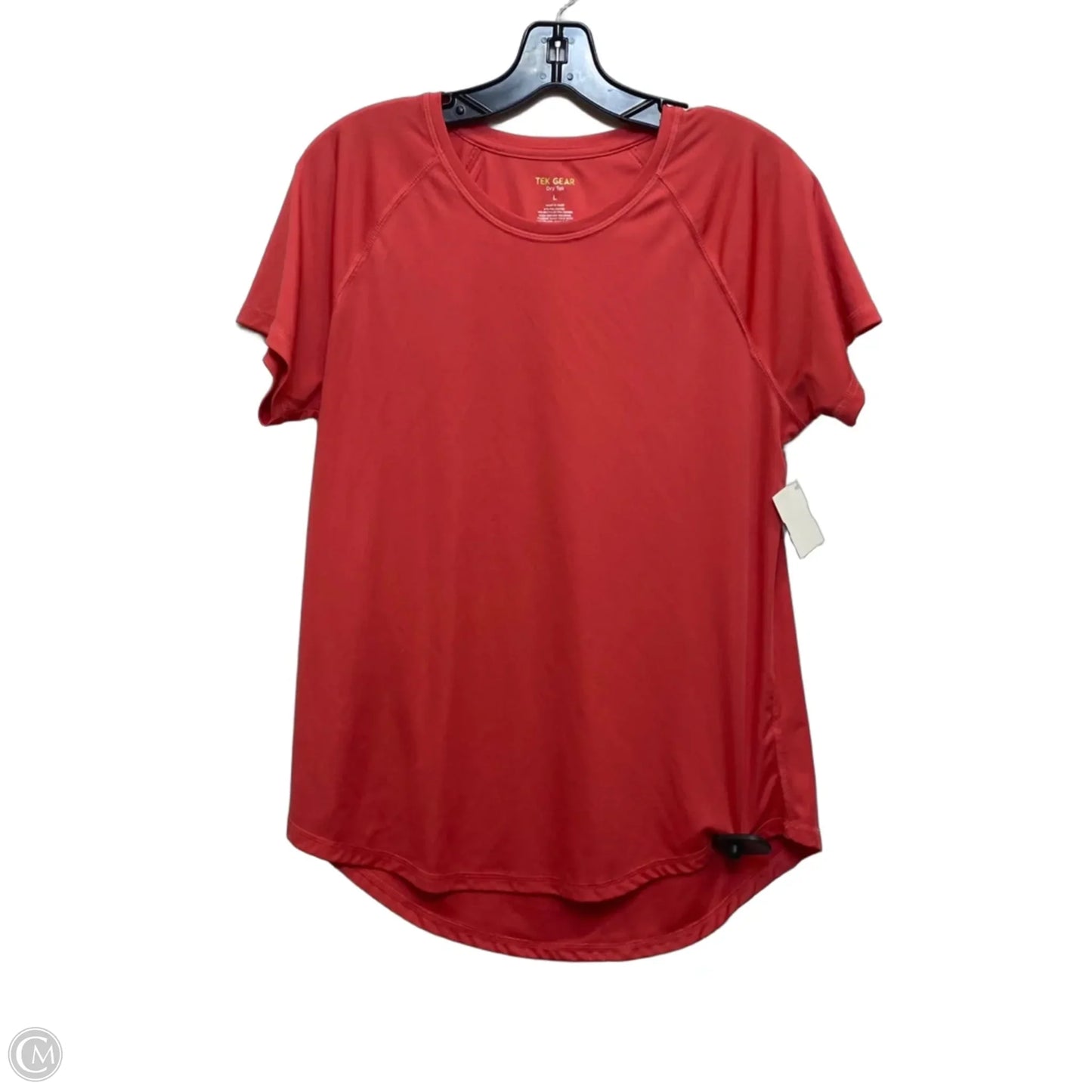 Athletic Top Short Sleeve By Tek Gear In Orange, Size: L