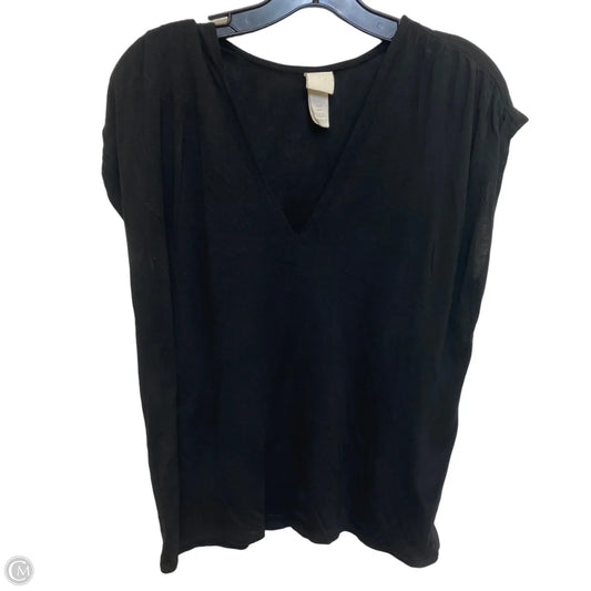 Top Sleeveless By H&m In Black, Size: S