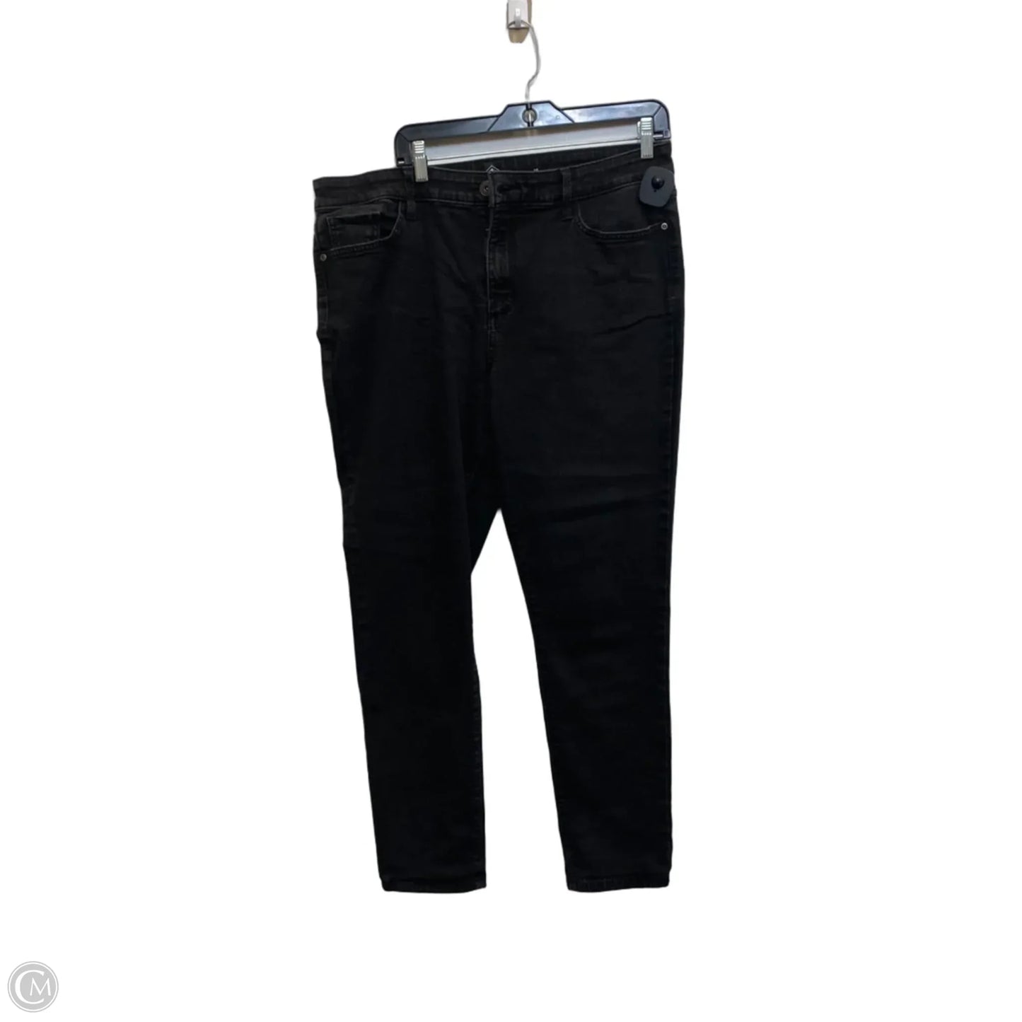 Jeans Skinny By St Johns Bay In Black Denim, Size: 16