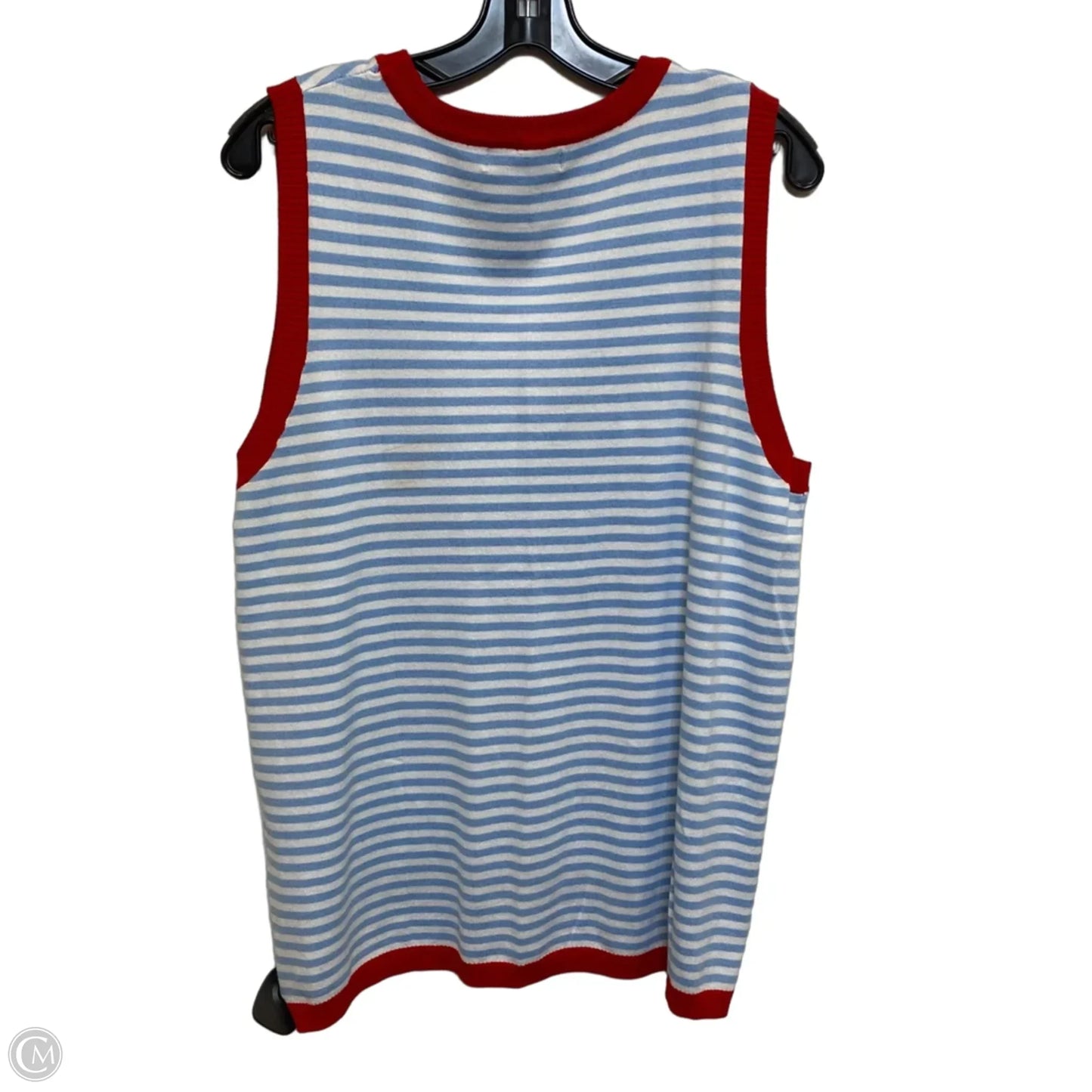 Top Sleeveless By Dokotoo In Blue & Red & White, Size: Xl