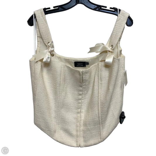 Top Sleeveless By Vici In Cream, Size: Xl