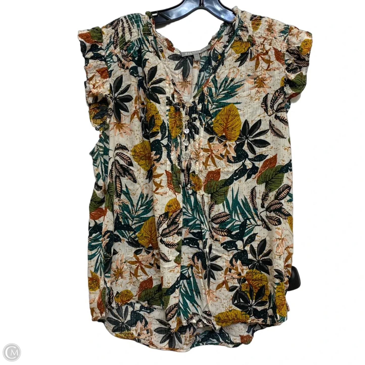 Top Sleeveless By Daniel Rainn In Grey & Tan, Size: Xxl