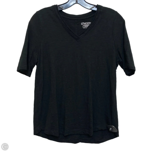 Top Short Sleeve Basic By Chicos In Black, Size: M