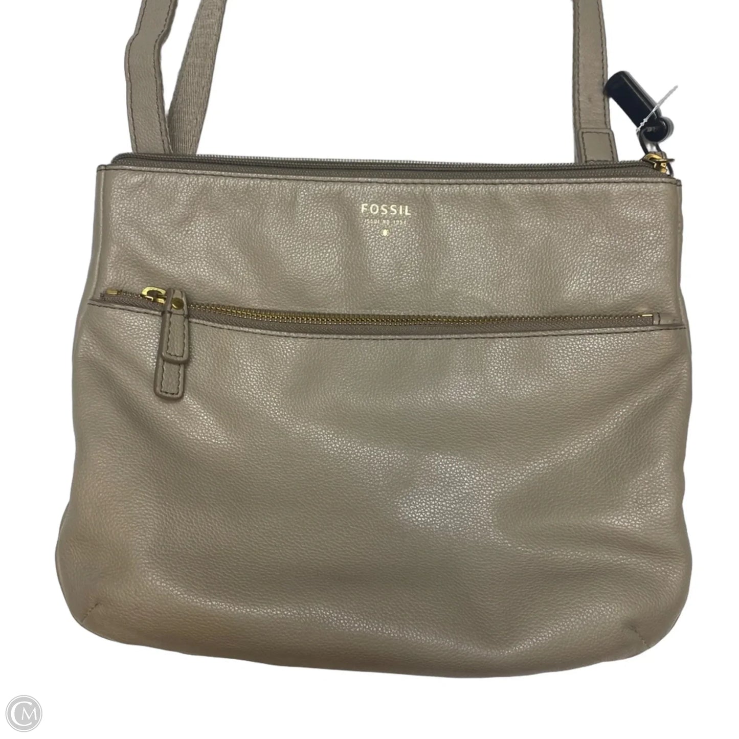 Crossbody Leather By Fossil, Size: Medium