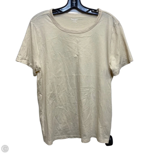 Top Short Sleeve Basic By Old Navy In Cream, Size: L