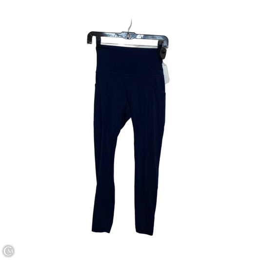 Athletic Leggings Designer By Lululemon In Navy, Size: S