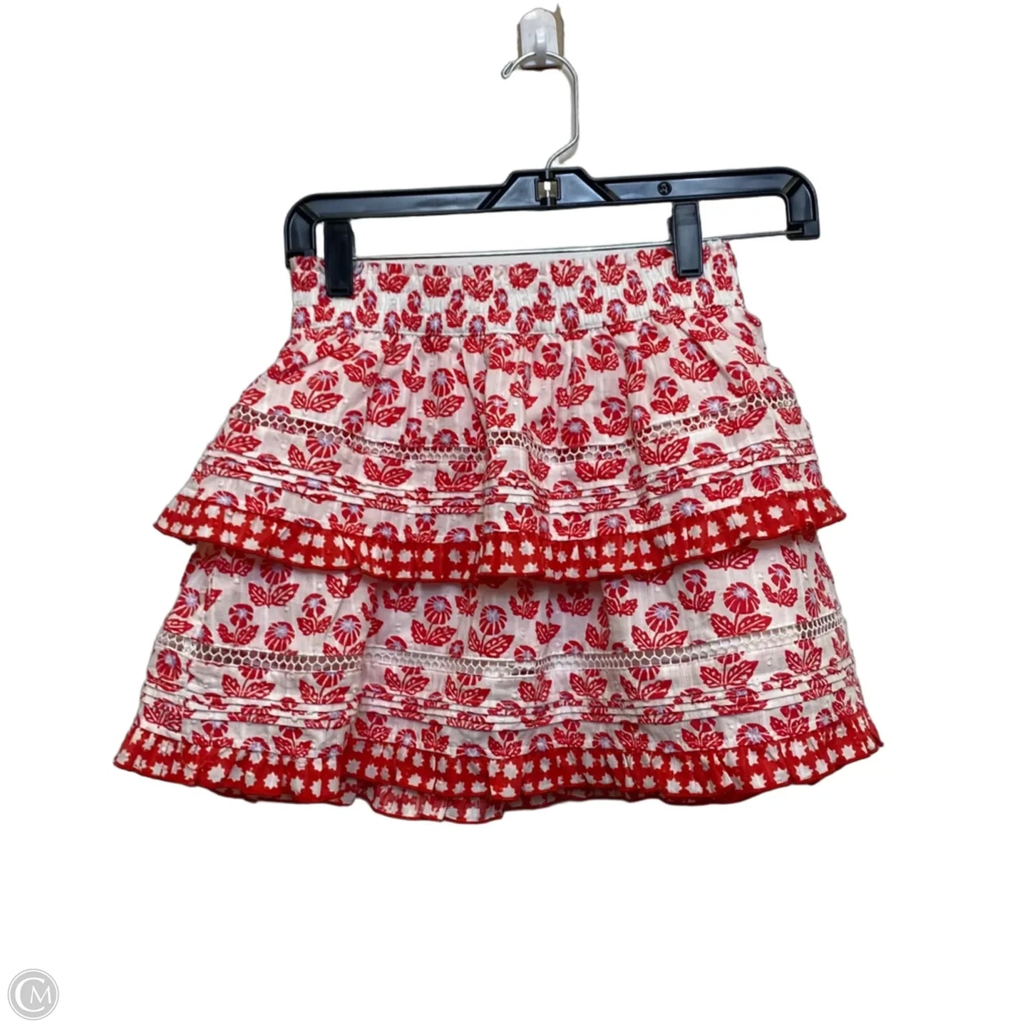 Skort Designer By Roller Rabbit In Red & White, Size: S