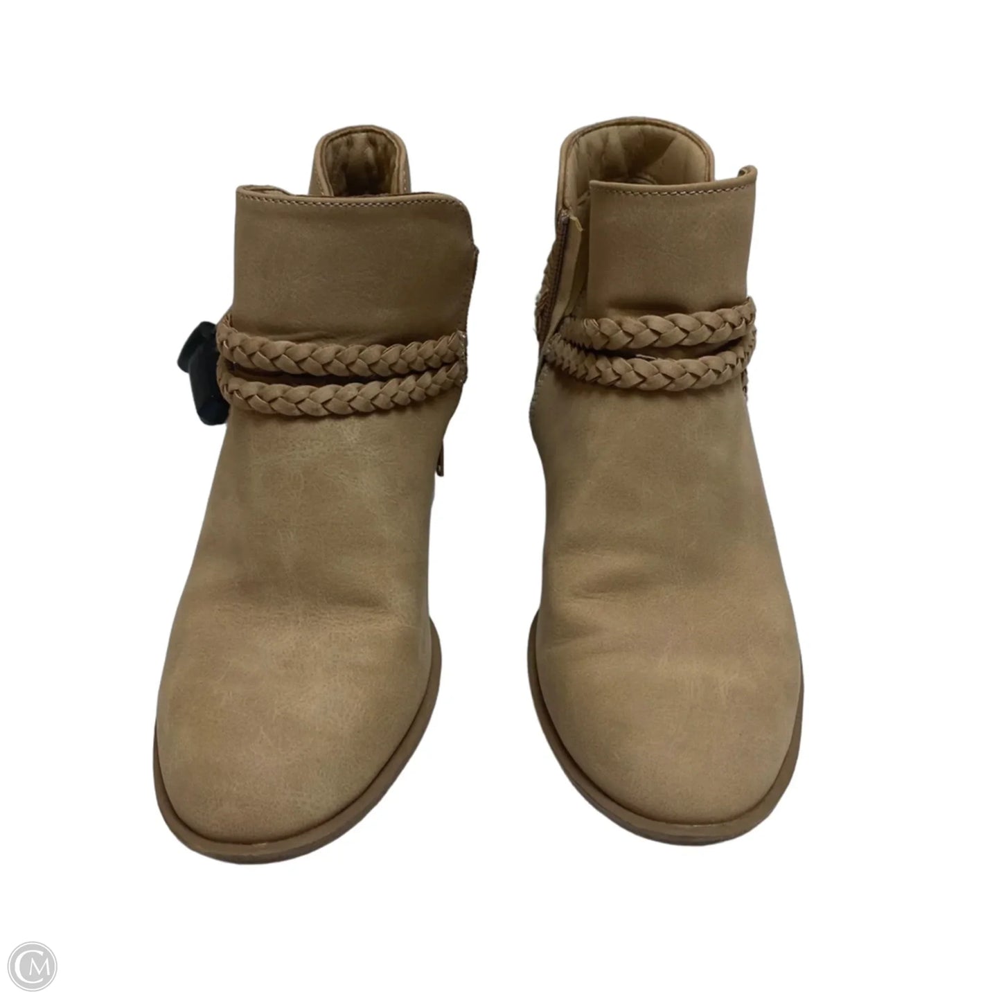 Boots Ankle Heels By Sugar In Tan, Size: 7.5