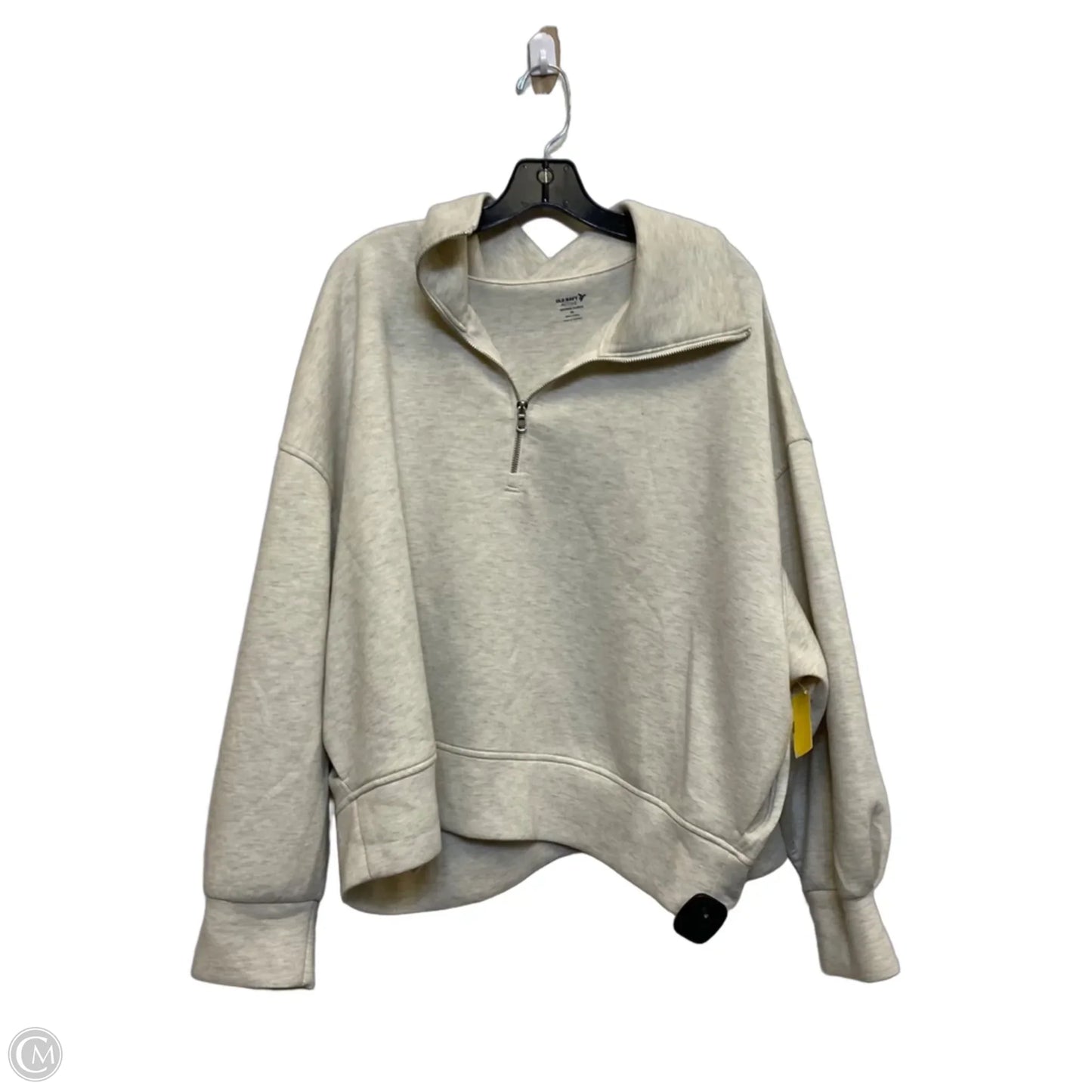 Athletic Sweatshirt Collar By Old Navy In Cream, Size: 3x