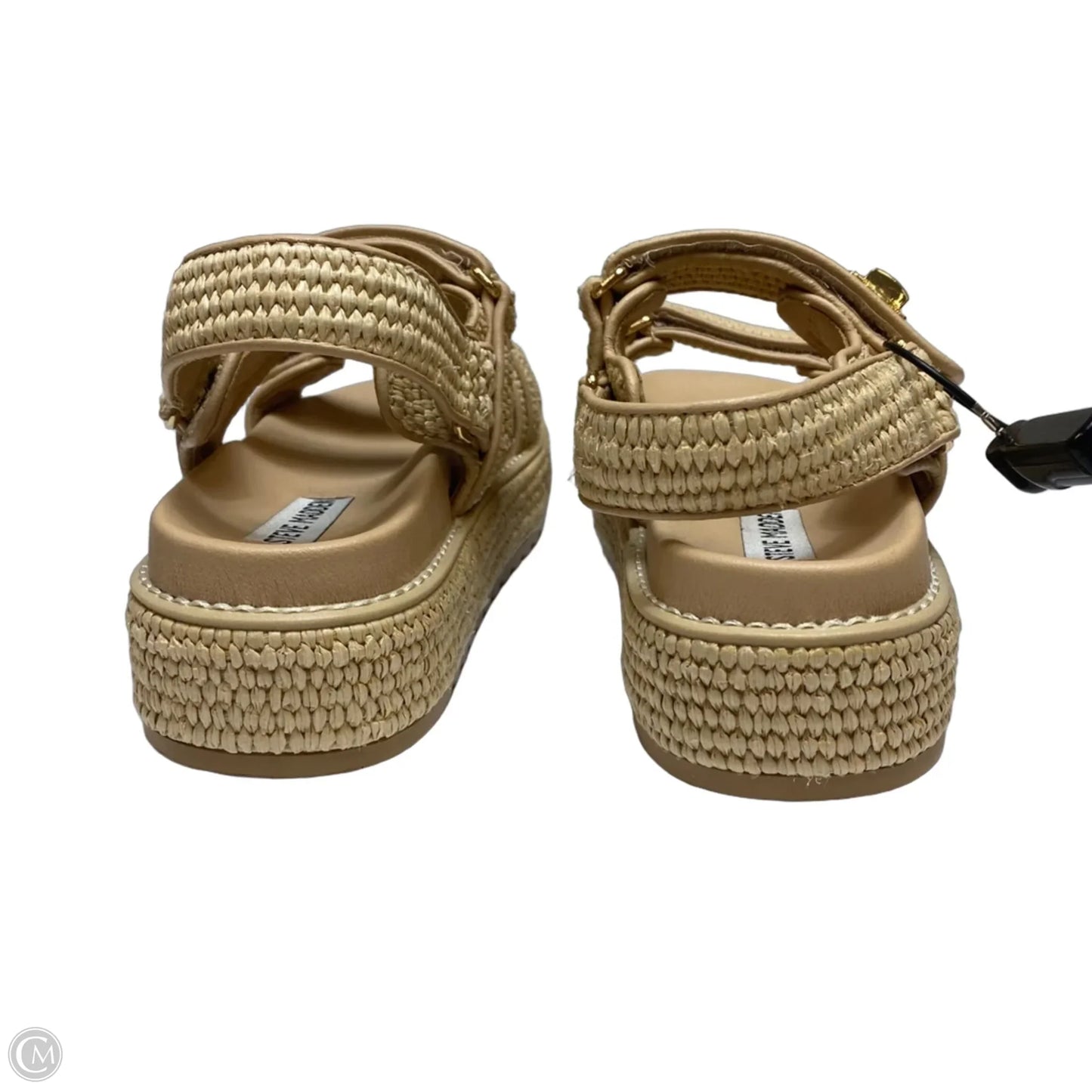 Sandals Heels Platform By Steve Madden In Tan, Size: 7.5