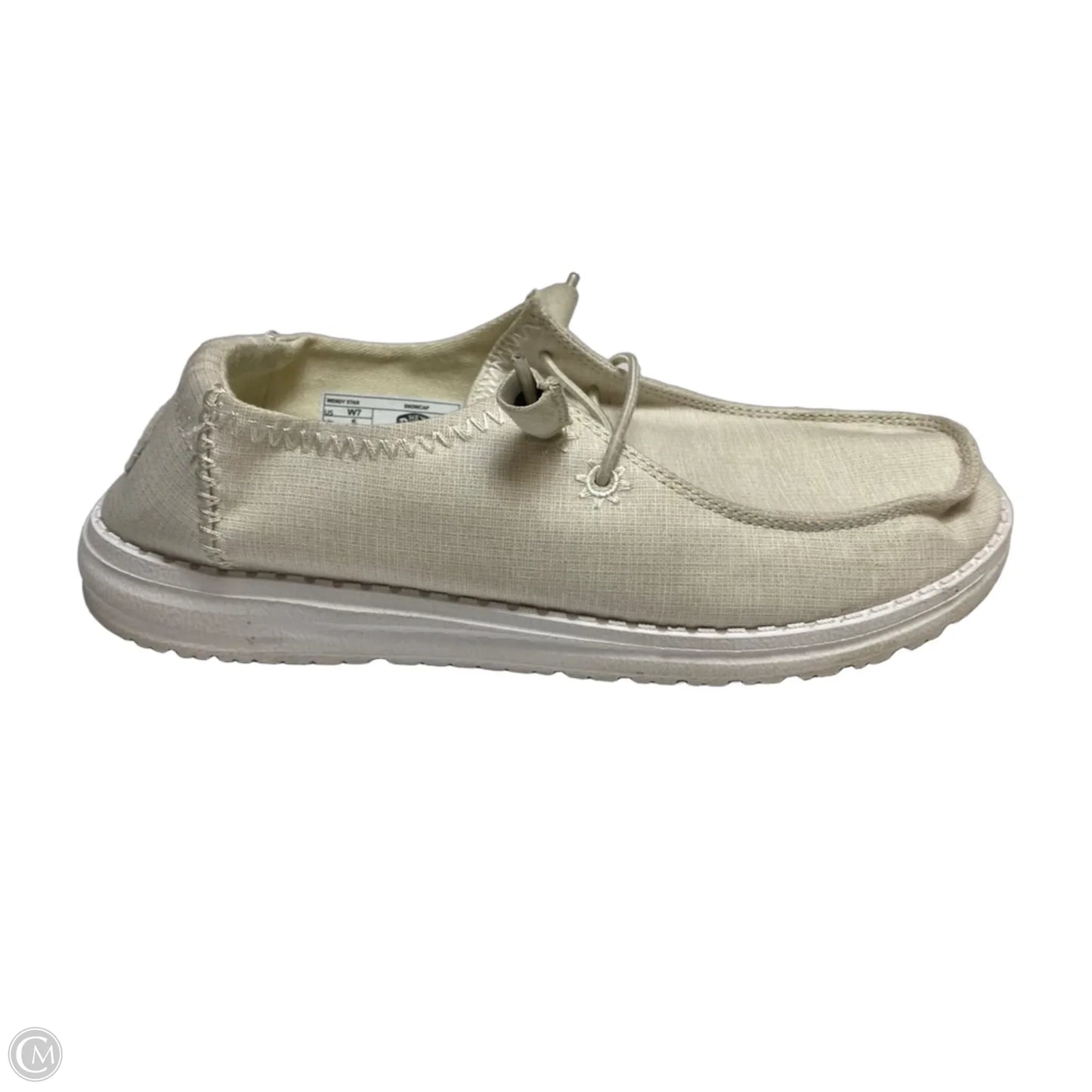 Shoes Flats By Hey Dude In Cream, Size: 7