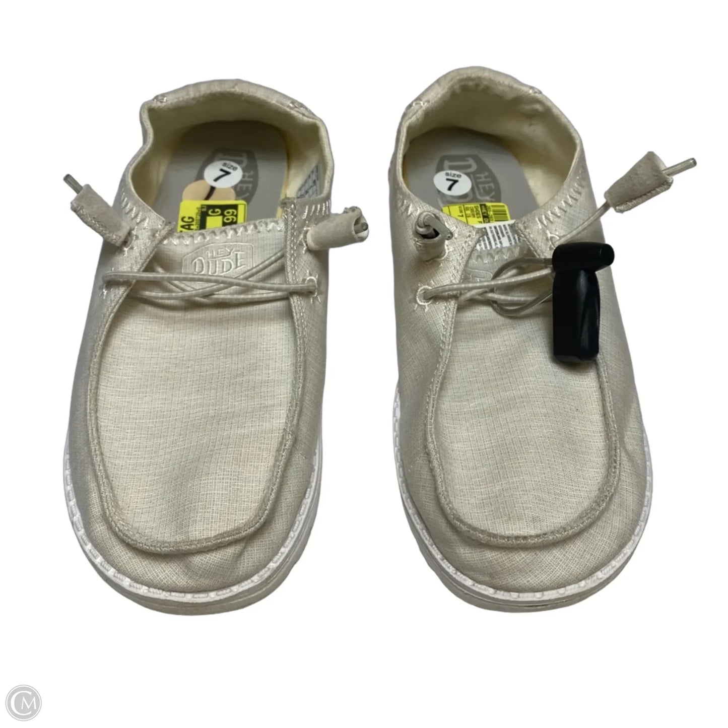 Shoes Flats By Hey Dude In Cream, Size: 7