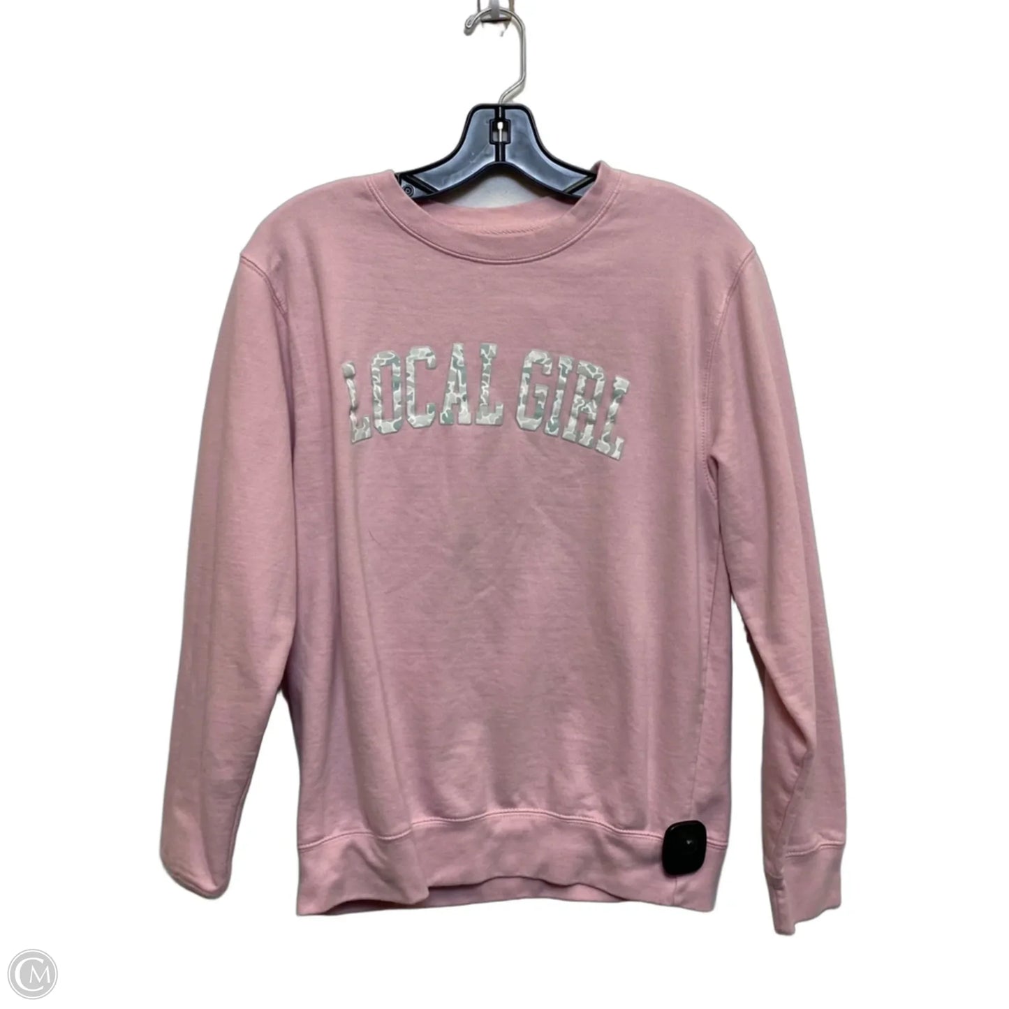 Sweatshirt Crewneck By Just Hoods In Pink, Size: S