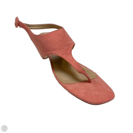 Sandals Heels Wedge By Cato In Pink, Size: 11