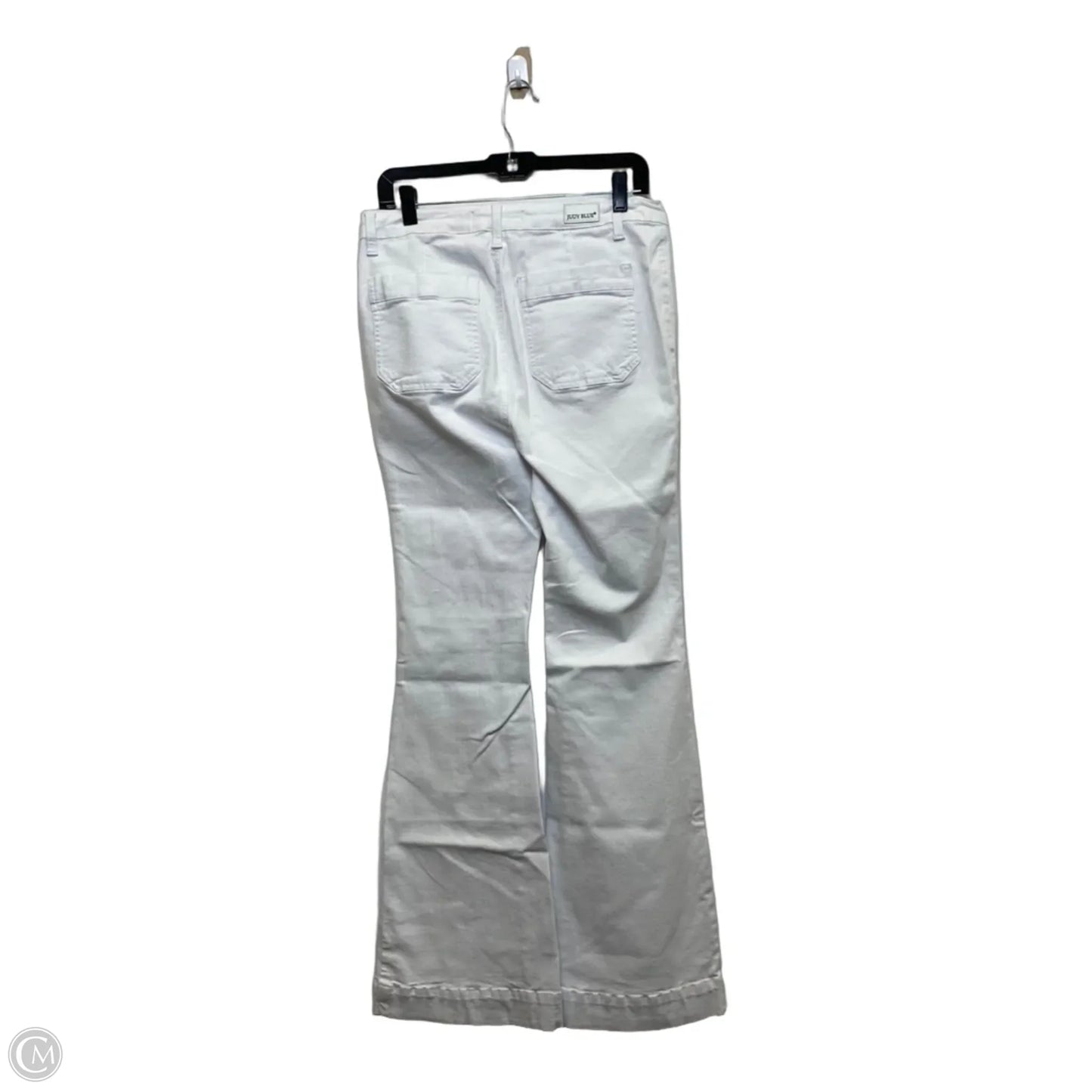 Jeans Flared By Judy Blue In White Denim, Size: 8