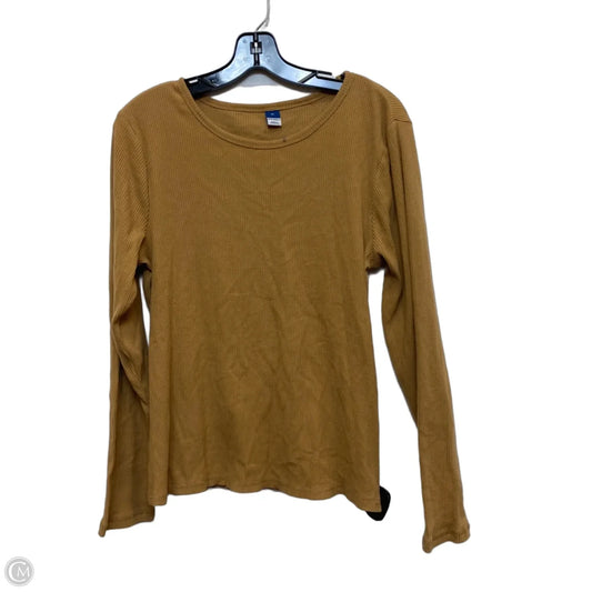 Top Long Sleeve Basic By Old Navy In Tan, Size: Xl