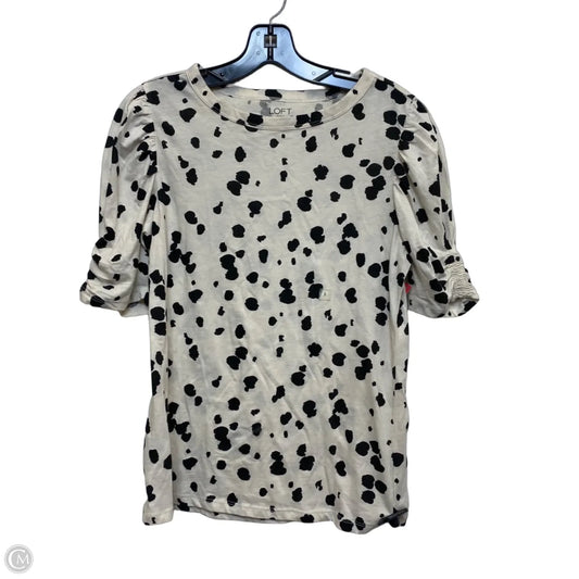 Top Short Sleeve By Loft In Animal Print, Size: S
