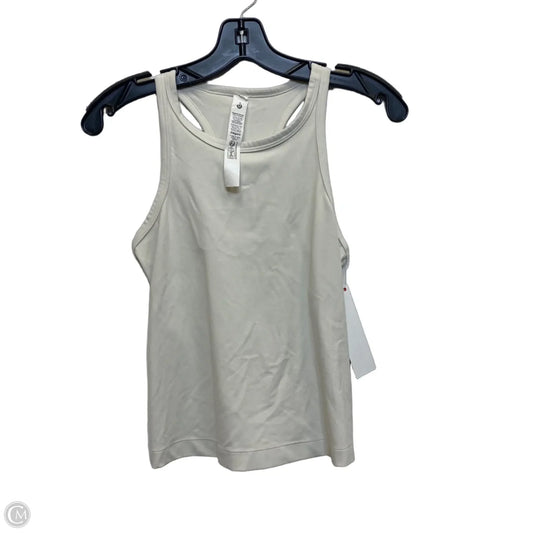 Athletic Tank Top Designer By Lululemon In Cream, Size: S