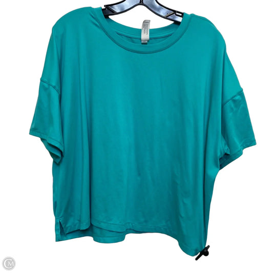 Athletic Top Short Sleeve By Yogalicious In Green, Size: Xl