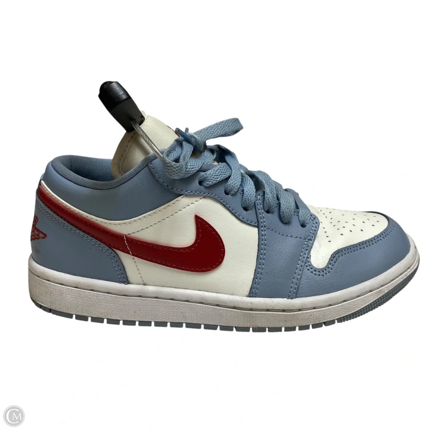 Shoes Luxury Designer By Jordan In Blue & Tan, Size: 7