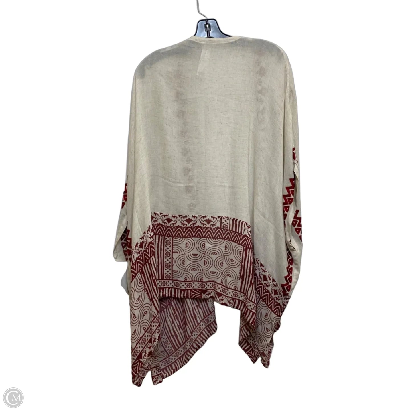 Kimono By Chicos In Cream & Red, Size: L