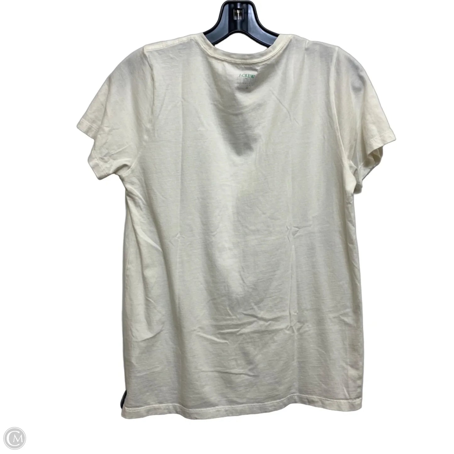 Top Short Sleeve Basic By J. Crew In Cream, Size: M