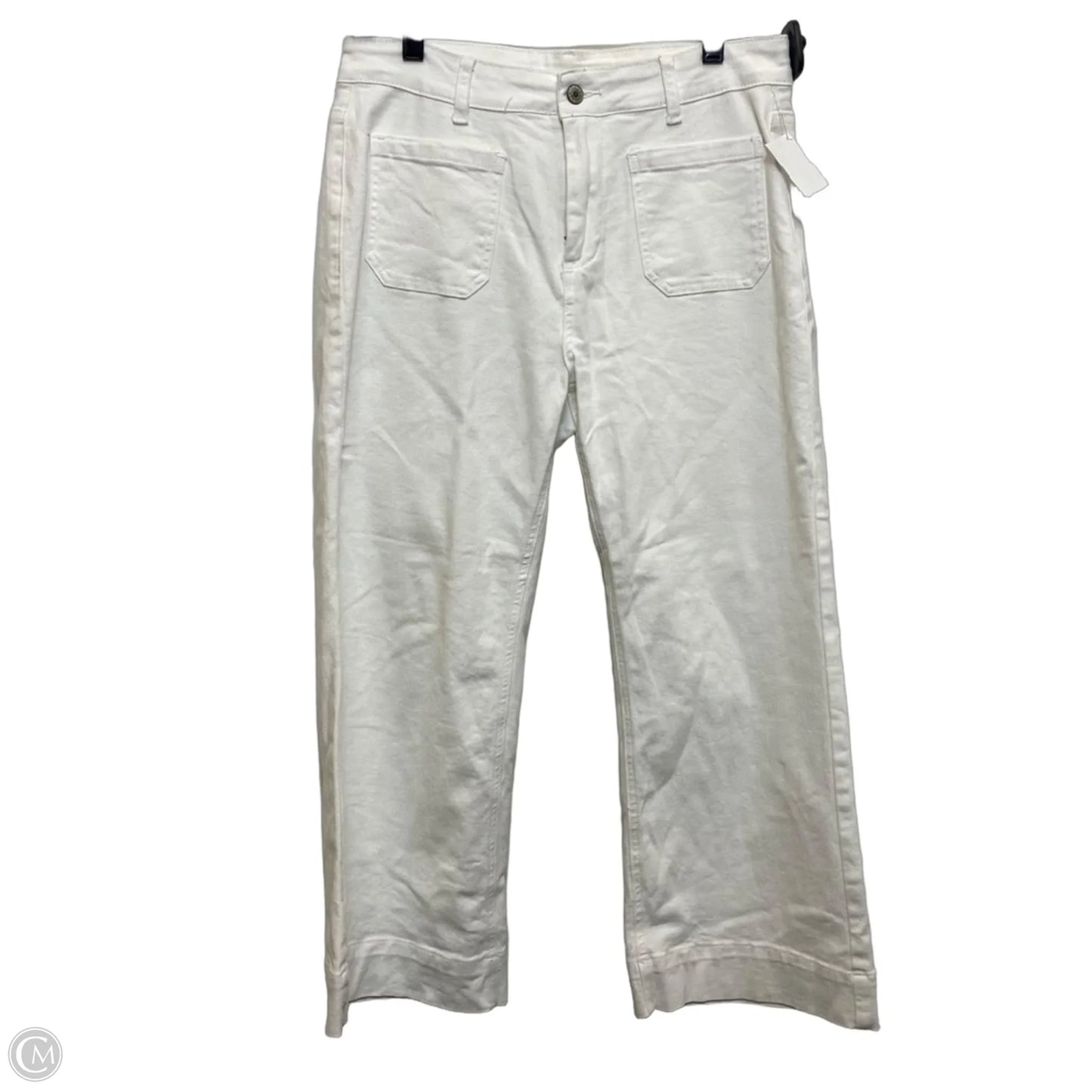 Pants Cropped By Clothes Mentor In White, Size: L