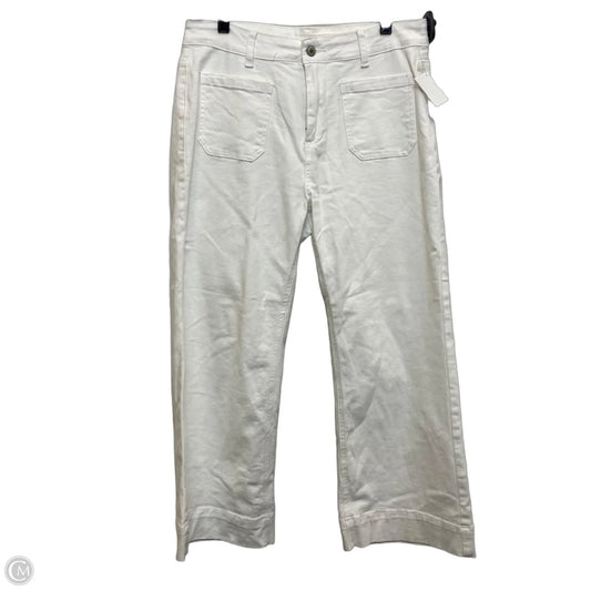 Pants Cropped By Clothes Mentor In White, Size: L