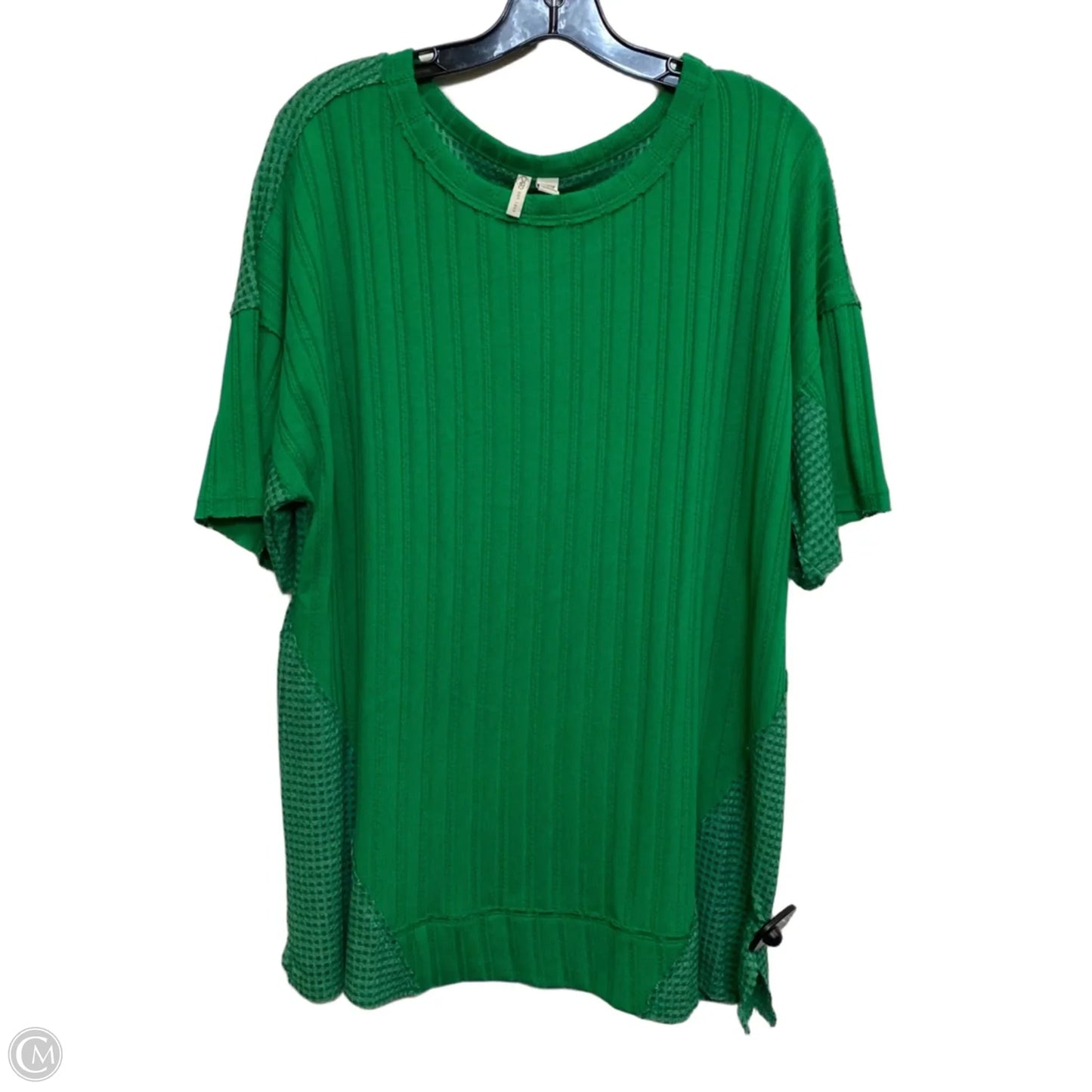 Top Short Sleeve By Cato In Green, Size: 1x