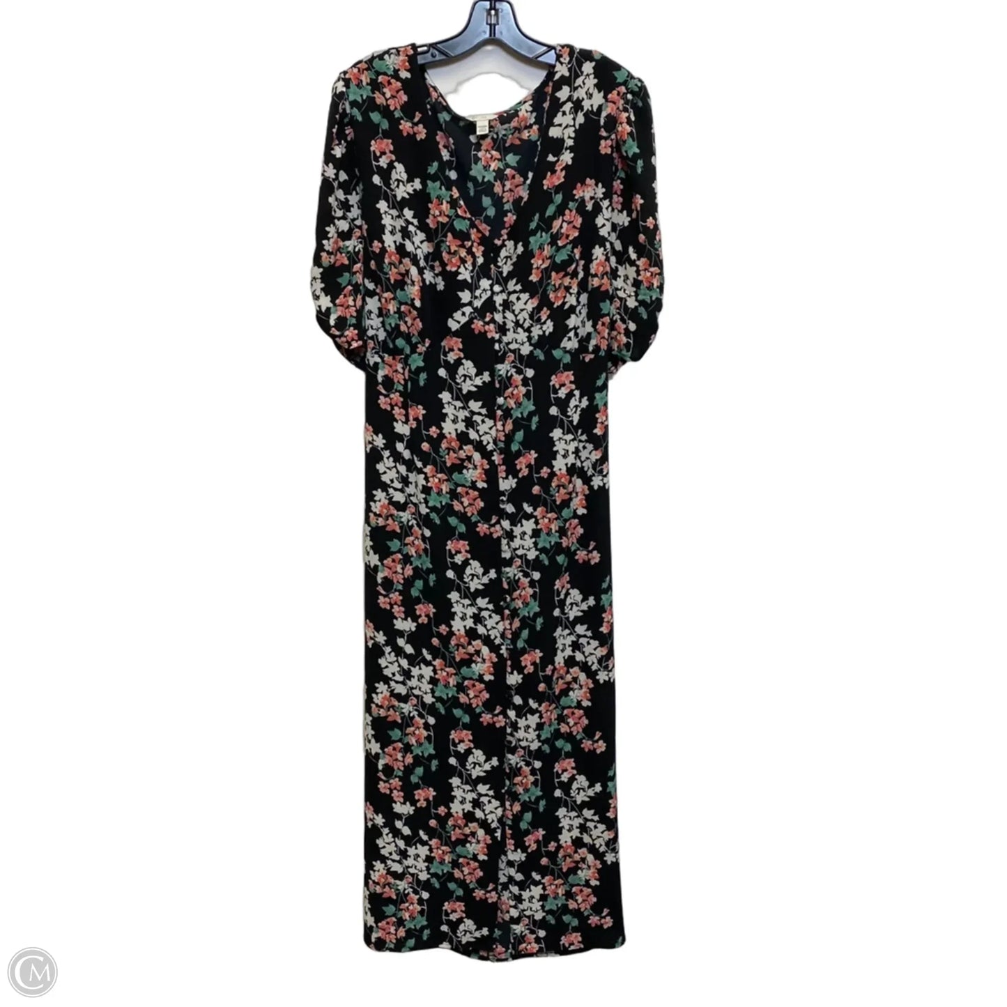Dress Casual Maxi By Cato In Black & Green, Size: 4x