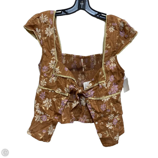 Top Sleeveless By Free People In Brown, Size: L