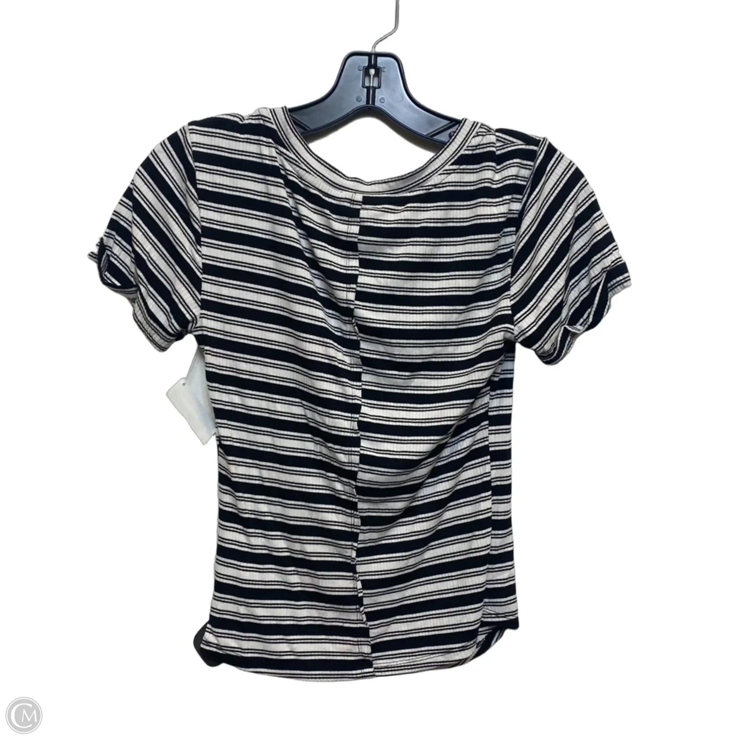Top Short Sleeve By Oak & Trellis In Black & White, Size: S