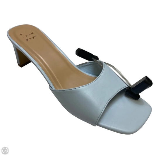 Sandals Heels Kitten By A New Day In Blue, Size: 9.5