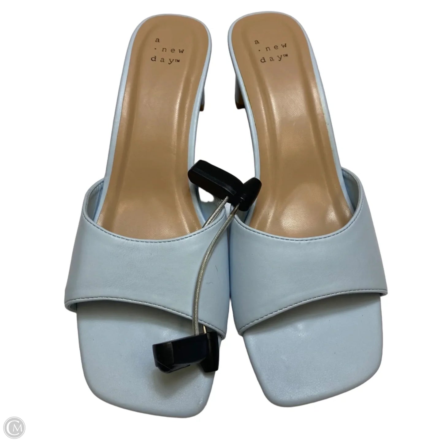 Sandals Heels Kitten By A New Day In Blue, Size: 9.5