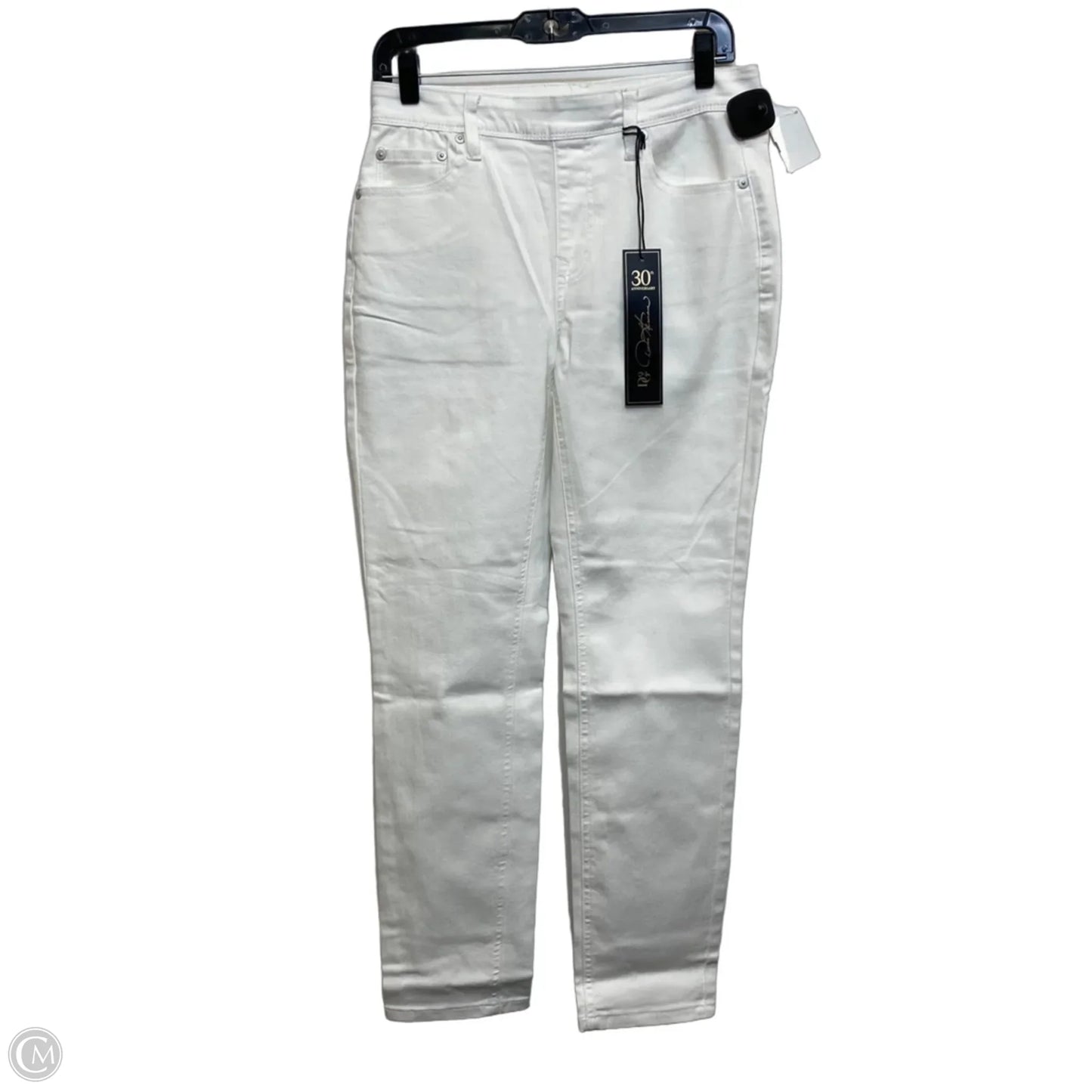 Jeans Skinny By Dg2 In White Denim, Size: 10