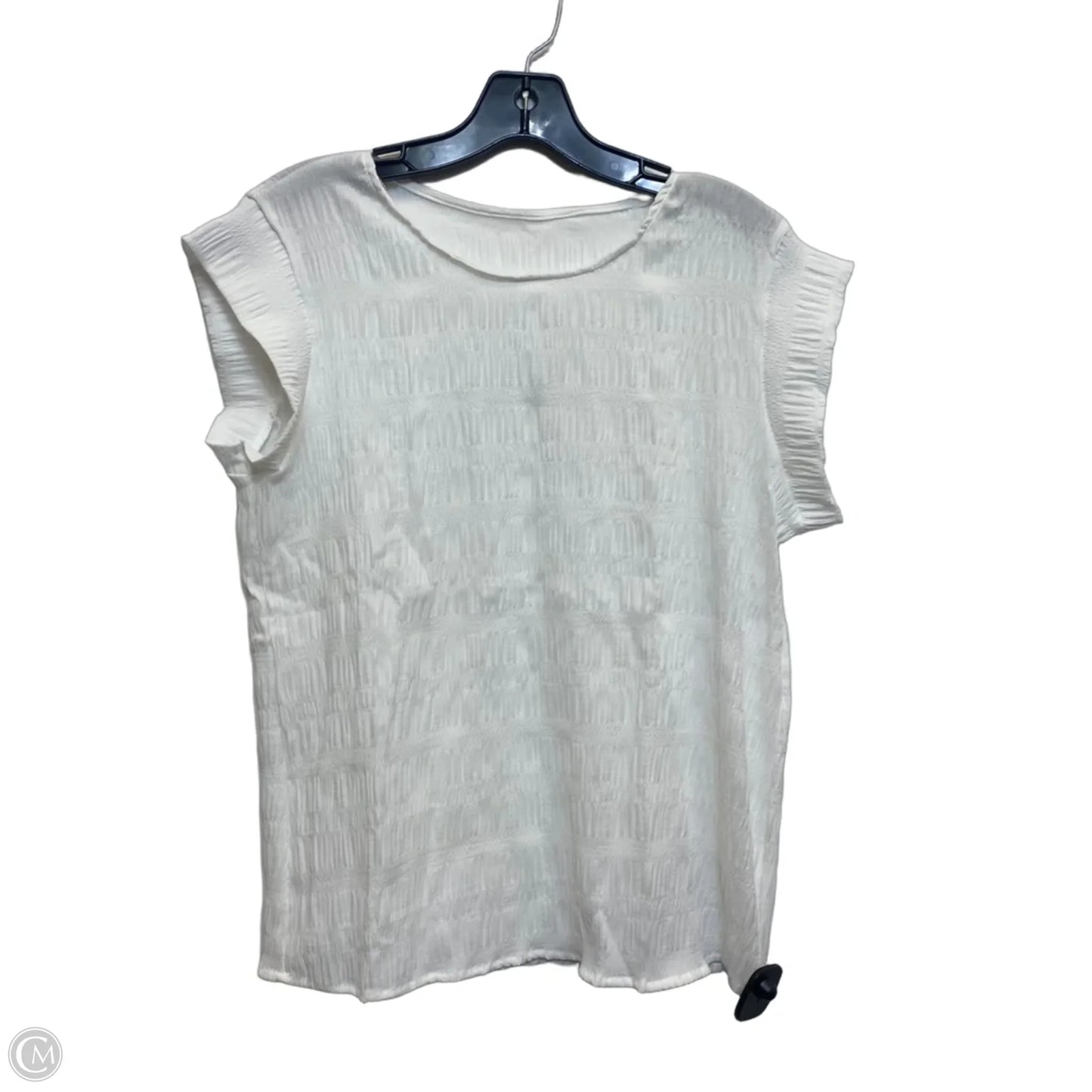 Top Short Sleeve By Clothes Mentor In White, Size: S
