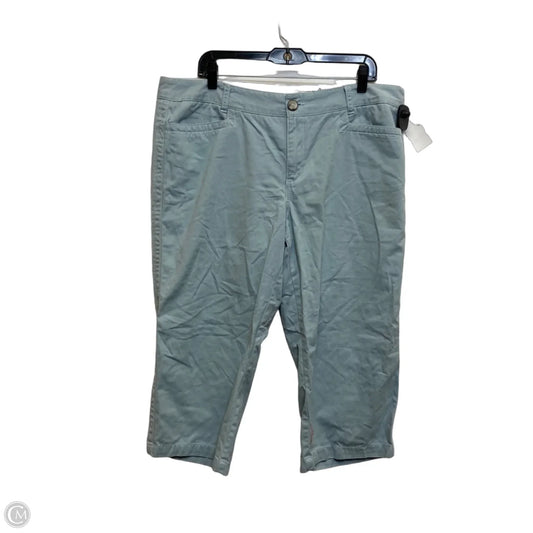 Pants Cropped By Eddie Bauer In Blue, Size: 18