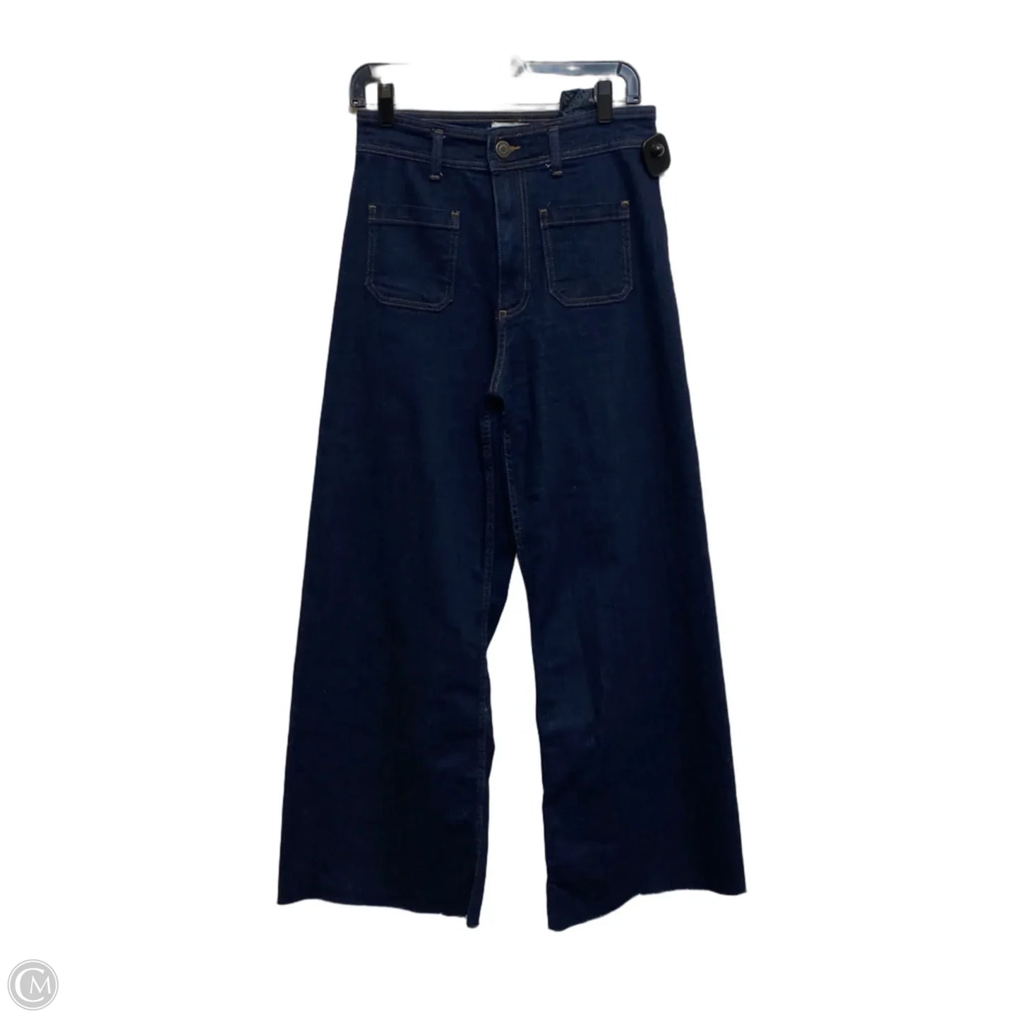 Jeans Wide Leg By Zara In Blue Denim, Size: 8