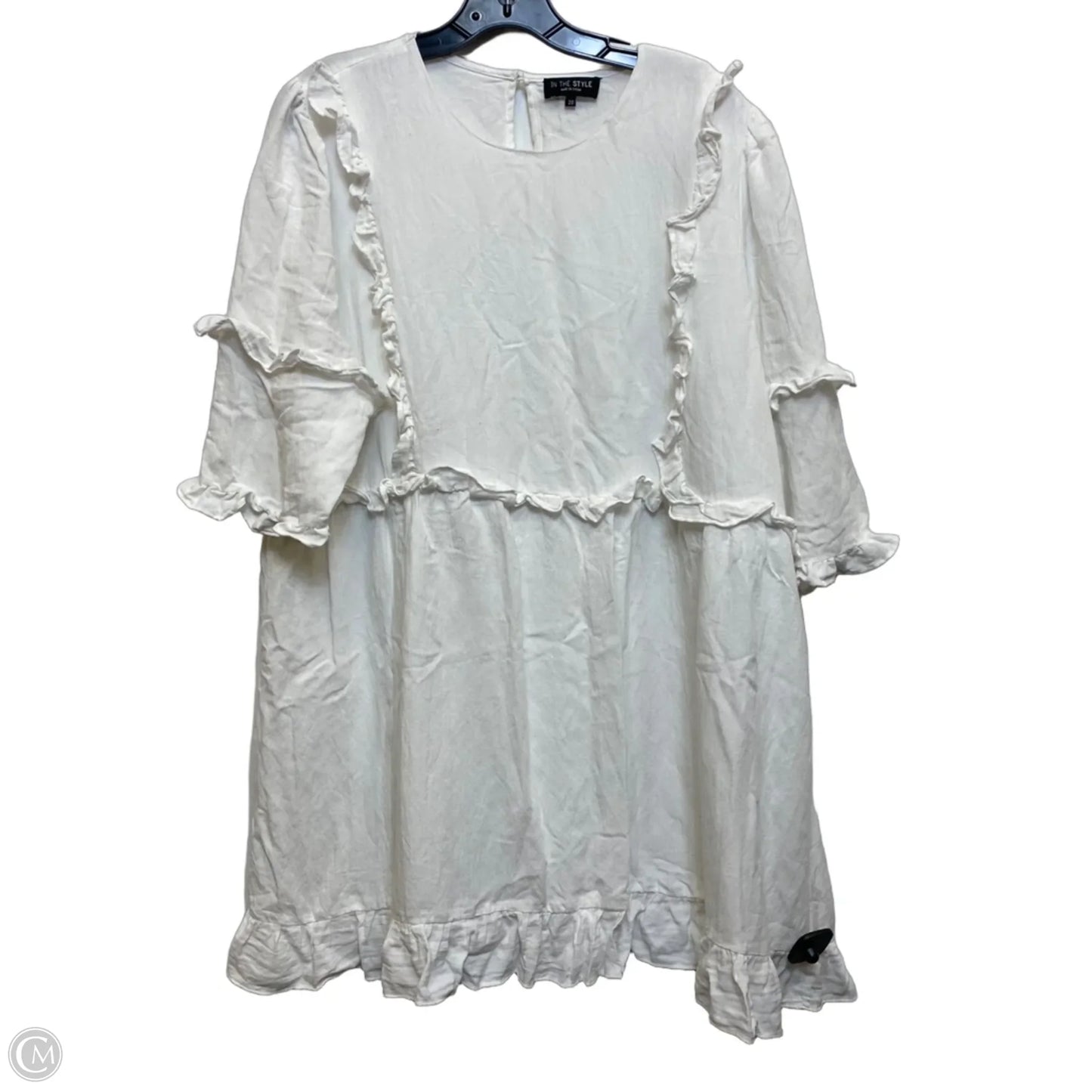 Dress Casual Short By In The Style In White, Size: 2x