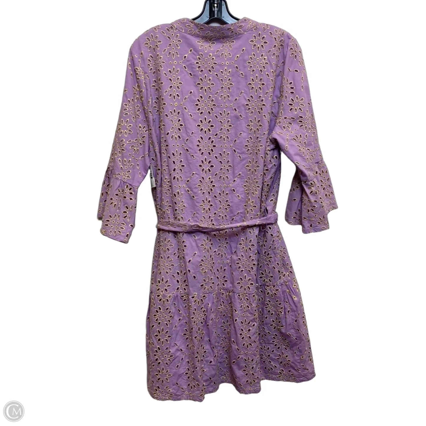 Dress Casual Short By Boston Proper In Gold & Purple, Size: L