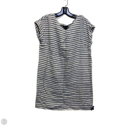 Dress Casual Short By Tahari In Blue & Cream, Size: M
