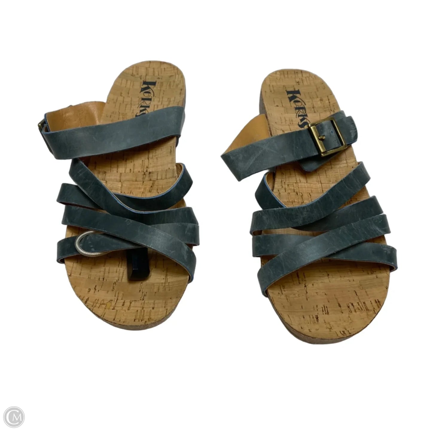 Sandals Flats By Korks In Blue, Size: 10