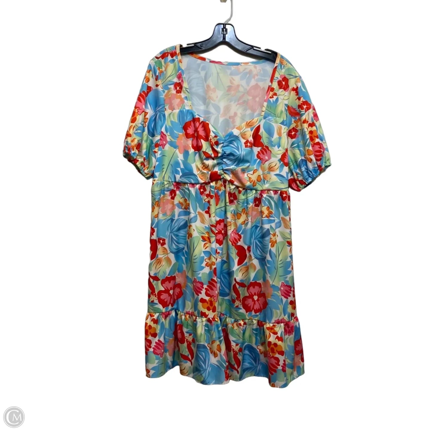 Dress Casual Short By Shein In Blue & White, Size: 2x
