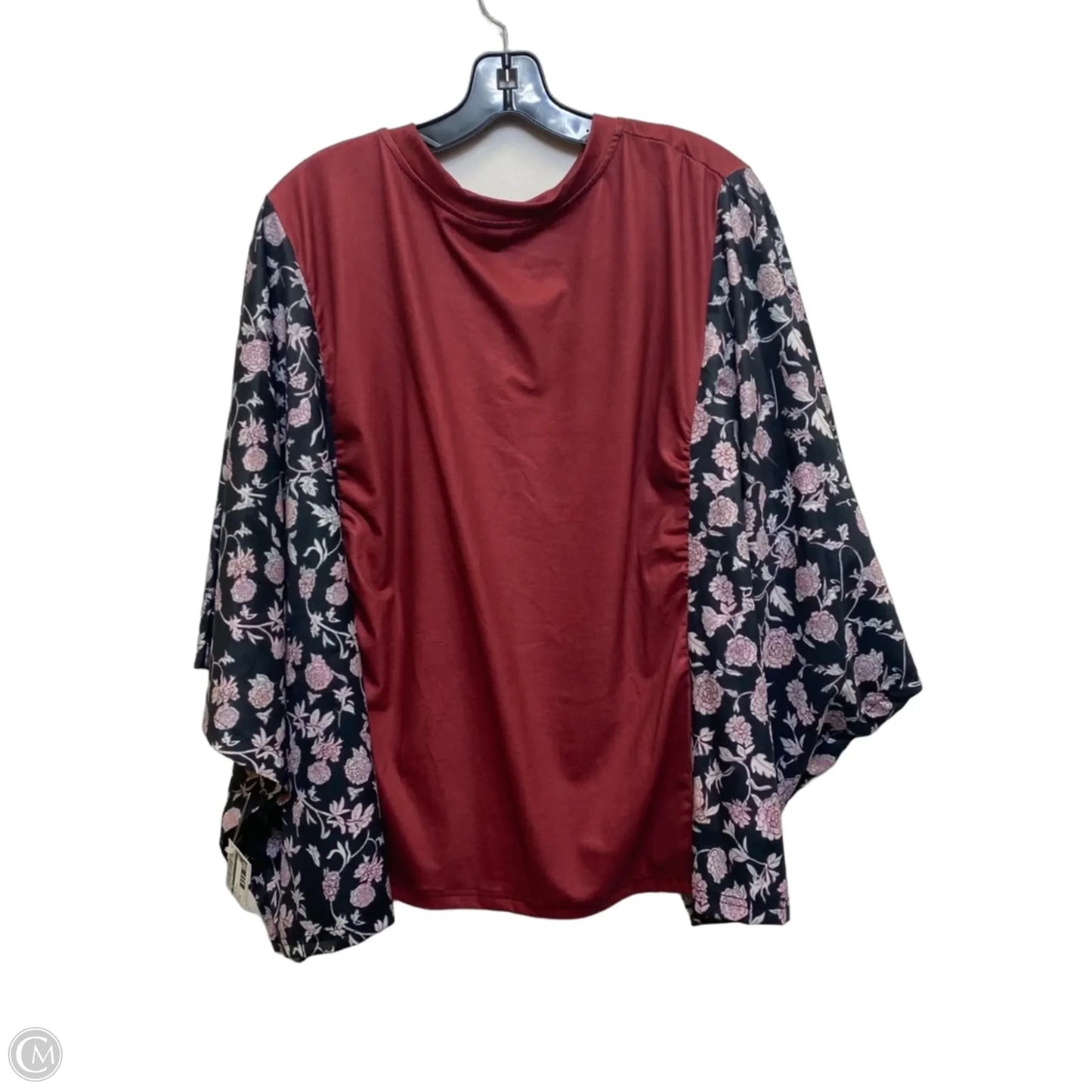 Top Short Sleeve By Cmc In Black & Red, Size: M
