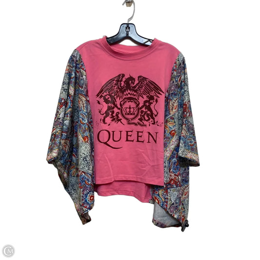 Top Short Sleeve By Cmc In Pink & Red, Size: Osfm