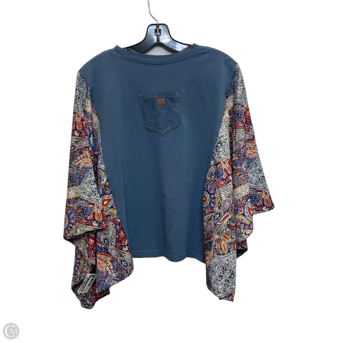 Top Short Sleeve By Cmc In Grey & Yellow, Size: Osfm