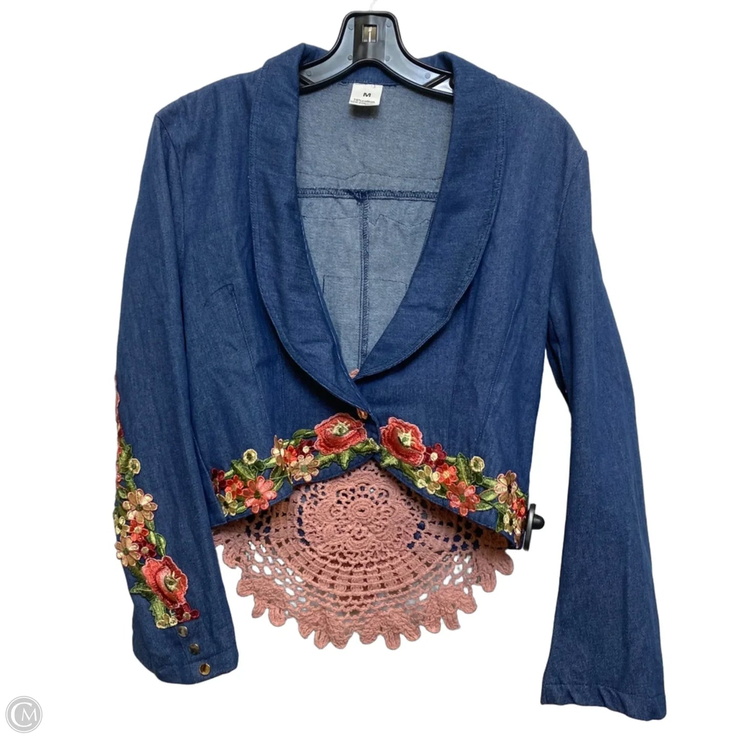 Blazer By 12th Tribe In Blue Denim, Size: M